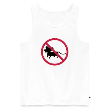 verboten schild zone keine maus symbol maeuschen s - Männer Premium Bio Tank Top - Weiß - Vorne - AI Model Male 178 light (178cm)