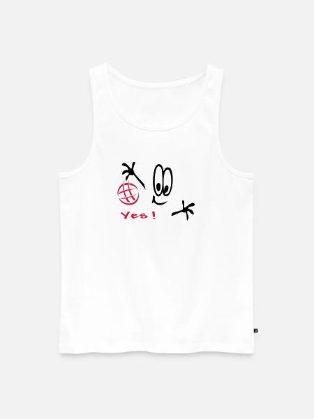 Handball, Comic, Sport - Männer Premium Bio Tank Top - Weiß