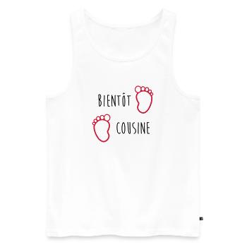 Onkel / Tante / Vetter / Cousin / Kusine - Männer Premium Bio Tank Top - Weiß - Vorne - AI Model Male 178 light (178cm)