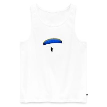 paragliding - Men's Premium Organic Tank Top - white - Front - AI Model Male 178 light (178cm)