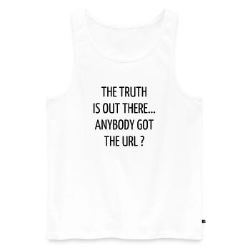 Zitat / Geek / Gaming / Videospiele / Nerd - Männer Premium Bio Tank Top - Weiß - Vorne - Michal (187cm)
