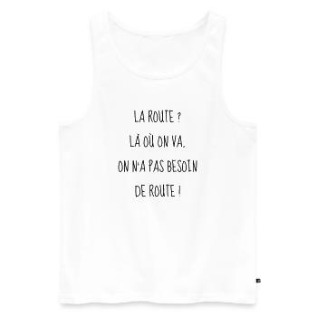 Cinéma / Citation / Série télé / Geek - Débardeur bio Premium Homme - blanc - Devant - Michal (187cm)