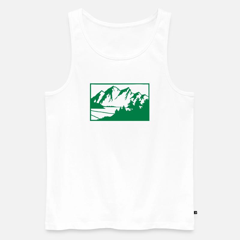 Berge - Männer Premium Bio Tank Top - Weiß