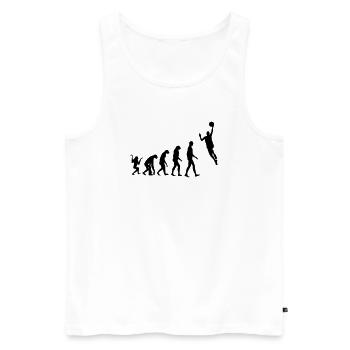 Basketball - Basket Ball - Game - Sport - Player - Männer Premium Bio Tank Top - Weiß - Vorne - Michal (187cm)