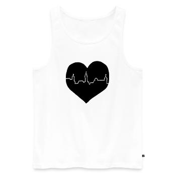 i love Nürnberg - Männer Premium Bio Tank Top - Weiß - Vorne - Michal (187cm)