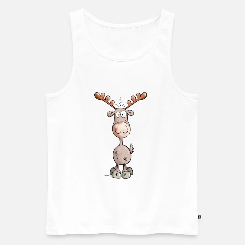 Elchlein - Männer Premium Bio Tank Top - Weiß