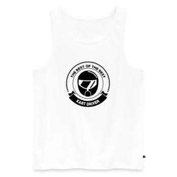 Go-Kart / Karting / Kart / Fahrer - Männer Premium Bio Tank Top - Weiß - Vorne - AI Model Male 178 light (178cm)