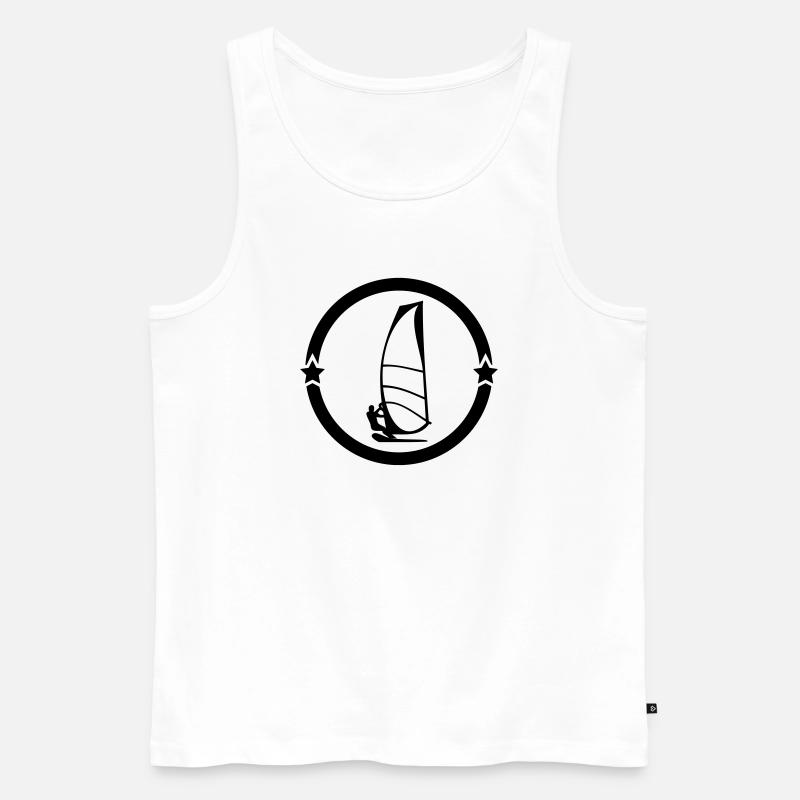 Windsurfen / Windsurfer / Windsurf / Windsurfing - Männer Premium Bio Tank Top - Weiß