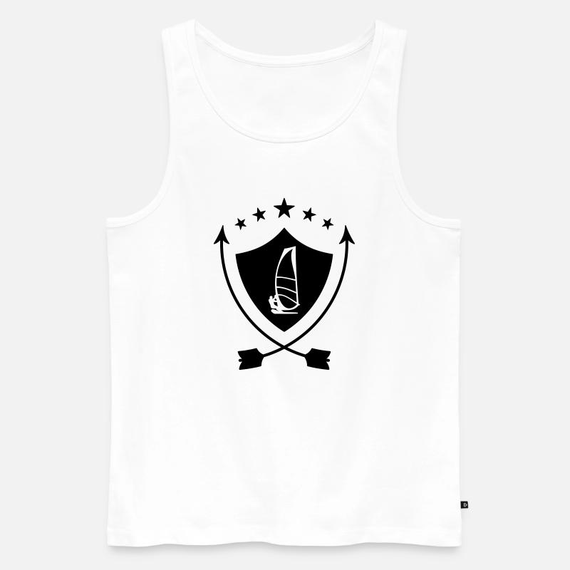 Windsurfen / Windsurfer / Windsurf / Windsurfing - Männer Premium Bio Tank Top - Weiß