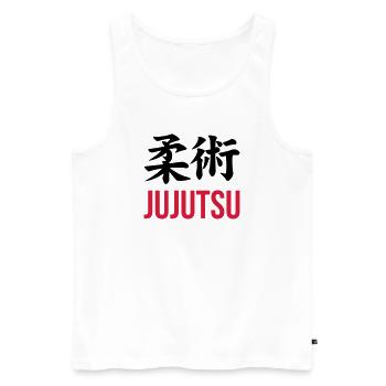 Jujutsu / Ju-jitsu / Jūjutsu / Kampfkünste / Kampf - Männer Premium Bio Tank Top - Weiß - Vorne - AI Model Male 178 light (178cm)