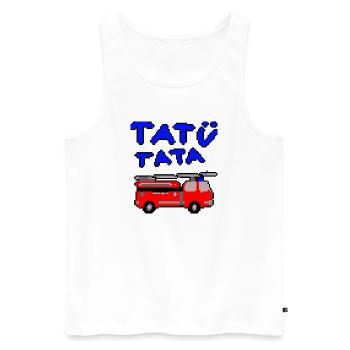 Fire brigade Tatütata - Men's Premium Organic Tank Top - white - Front - Michal (187cm)
