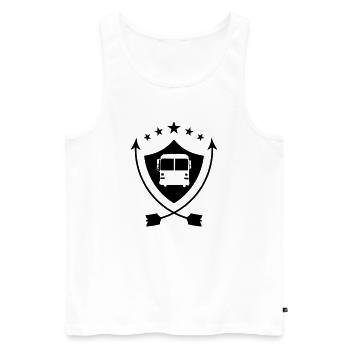 Bus Driver / Busfahrer / Autocar / Autobus / Job - Men's Premium Organic Tank Top - white - Front - Michal (187cm)