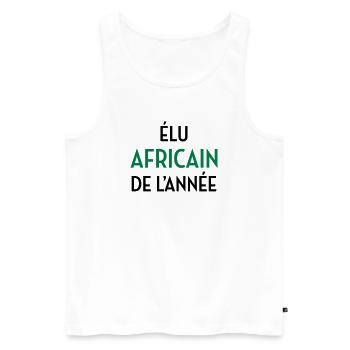 Africa / African / Afrika / Afrikaner - Männer Premium Bio Tank Top - Weiß - Vorne - AI Model Male 178 light (178cm)