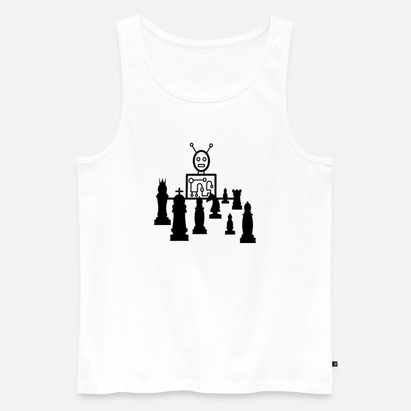 schach computer - Männer Premium Bio Tank Top - Weiß