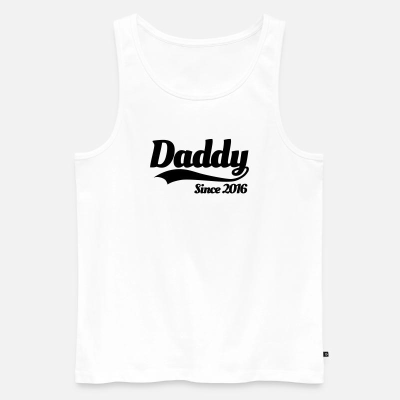 Daddy since 2016 - Männer Premium Bio Tank Top - Weiß