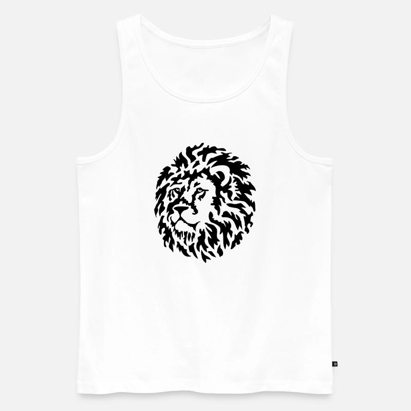 löwe raubkatze - Männer Premium Bio Tank Top - Weiß