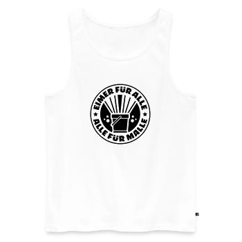 party mallorca urlaub - Männer Premium Bio Tank Top - Weiß - Vorne - AI Model Male 178 light (178cm)