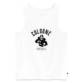 T-shirt de fan de football CRCDLS de Cologne - Débardeur bio Premium Homme - blanc - Devant - AI Model Male 178 light (178cm)