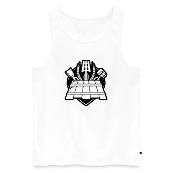 Bierbrauerei Zunft, Brauer Zunft, Bier - Männer Premium Bio Tank Top - Weiß - Vorne - AI Model Male 178 light (178cm)