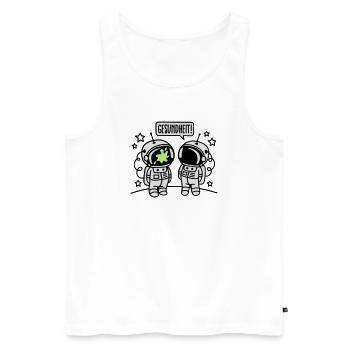 Gesundheit! - Men's Premium Organic Tank Top - white - Front - Michal (187cm)