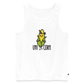 Wannabe uni-corn ( Unicorn ) - Men's Premium Organic Tank Top - white - Front - AI Model Male 178 light (178cm)