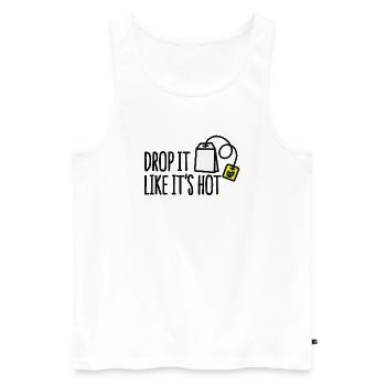 Drop it likes it's hot - Men's Premium Organic Tank Top - white - Front - AI Model Male 178 light (178cm)