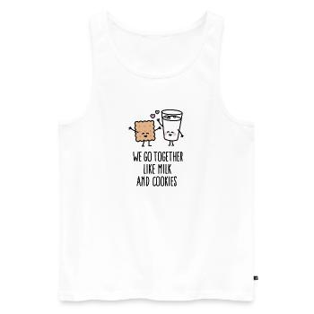 We go together like milk and cookies - Men's Premium Organic Tank Top - white - Front - Michal (187cm)