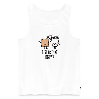 Best friends forever - Débardeur bio Premium Homme - blanc - Devant - AI Model Male 178 light (178cm)