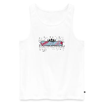 Snowboard with Crown Snowboard King - Men's Premium Organic Tank Top - white - Front - Michal (187cm)