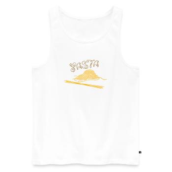 Pâtes, Cuisine italienne. - Débardeur bio Premium Homme - blanc - Devant - Michal (187cm)