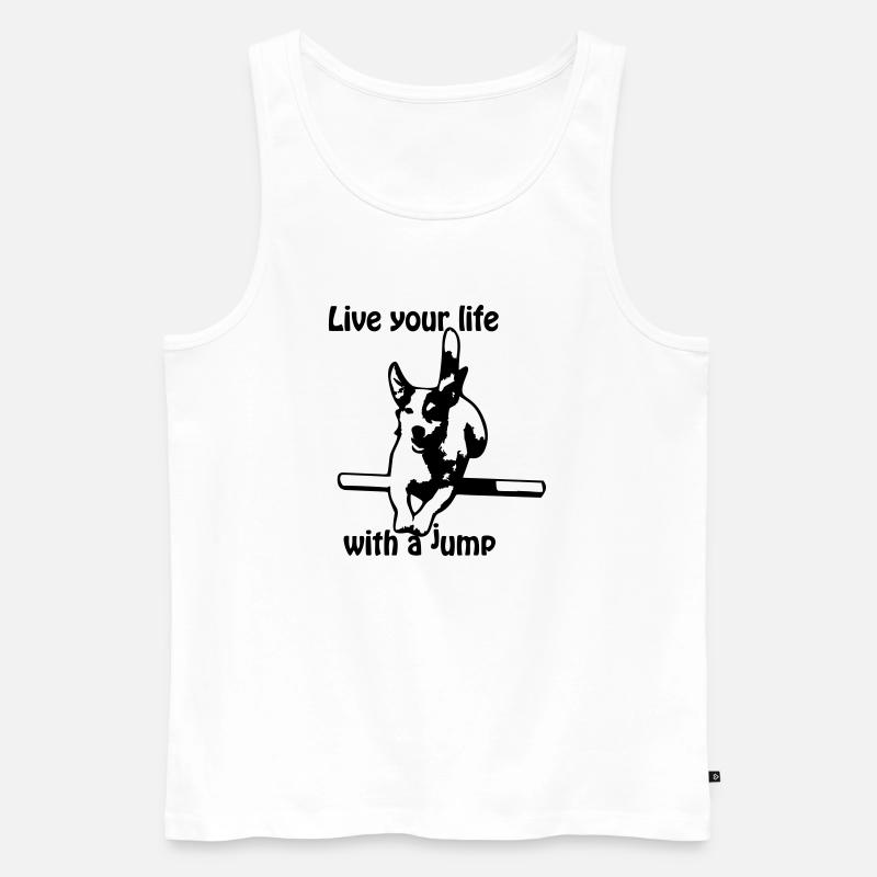 Agility Jack Russel Terrier - Männer Premium Bio Tank Top - Weiß