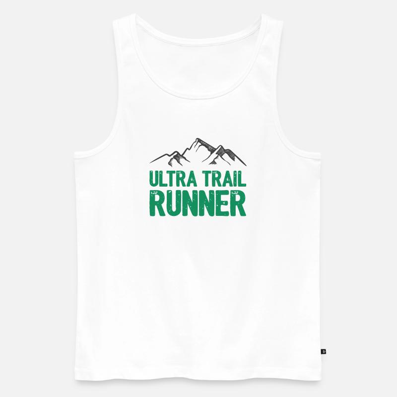 Ultra Trail Runner - Männer Premium Bio Tank Top - Weiß