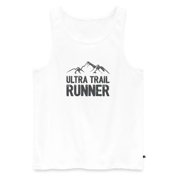 Ultra Trail Runner - Men's Premium Organic Tank Top - white - Front - Michal (187cm)