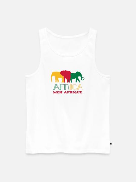 Africa Mon Afrique / Art / Design - Men's Premium Organic Tank Top - white