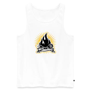 Grill accessories and grill flames - Men's Premium Organic Tank Top - white - Front - AI Model Male 178 light (178cm)