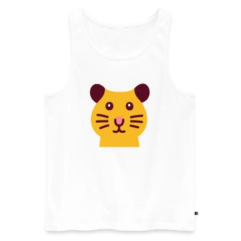 Cute hamster - Men's Premium Organic Tank Top - white - Front - AI Model Male 178 light (178cm)