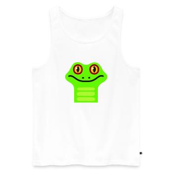 Grenouille mignonne - Débardeur bio Premium Homme - blanc - Devant - Michal (187cm)