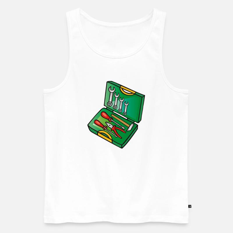 Werkzeugkiste | toolbox - Männer Premium Bio Tank Top - Weiß
