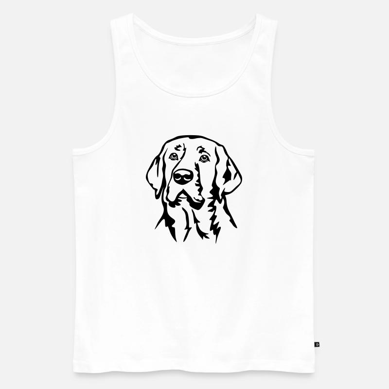 Broholmer Kopf - Männer Premium Bio Tank Top - Weiß