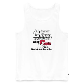 Korn , Party , Weizenkorn ,Glück Cola Korn(25) - Männer Premium Bio Tank Top - Weiß - Vorne - AI Model Male 178 light (178cm)