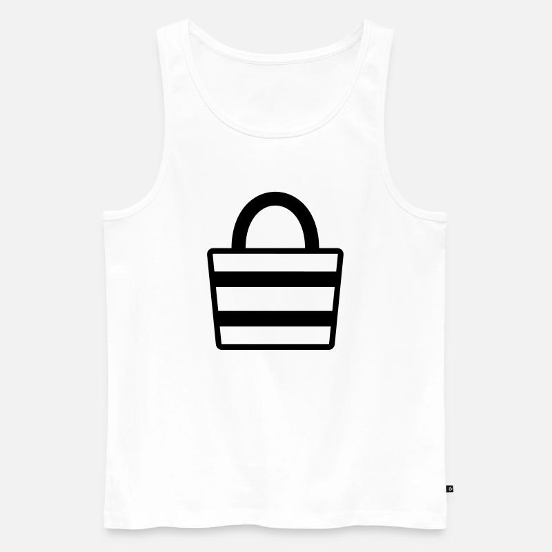 Tasche Einkaufstasche - Männer Premium Bio Tank Top - Weiß