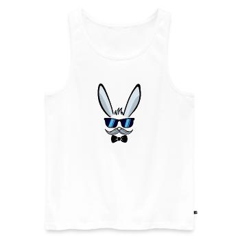 Er | Osterhase Gesicht Osterhäschen Frohe Ostern - Männer Premium Bio Tank Top - Weiß - Vorne - AI Model Male 178 light (178cm)