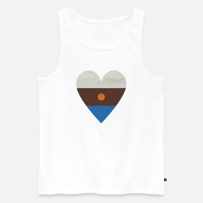 4 Elemente - Männer Premium Bio Tank Top - Weiß