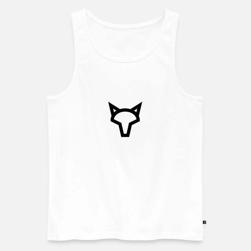 Fuchs - Logo - Männer Premium Bio Tank Top - Weiß