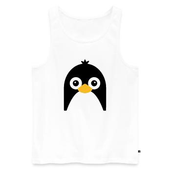 Cute Penguin Face - Men's Premium Organic Tank Top - white - Front - Michal (187cm)