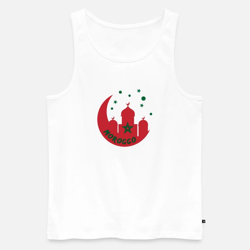 Marokko Moschee Design - Männer Premium Bio Tank Top - Weiß