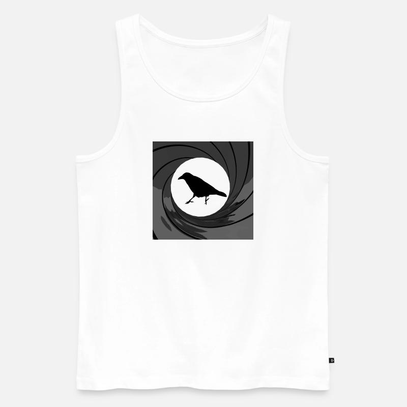 Bond crow - Männer Premium Bio Tank Top - Weiß