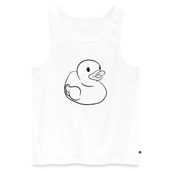 Rubber Duck – Funny Rubber Duck for Bathtub - Men's Premium Organic Tank Top - white - Front - Michal (187cm)