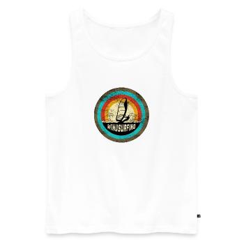 Windsurfing Design - Männer Premium Bio Tank Top - Weiß - Vorne - Michal (187cm)