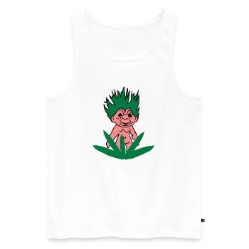 Troll yourself out! - Men's Premium Organic Tank Top - white - Front - AI Model Male 178 light (178cm)